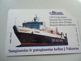 LITHUANIA  USED CARDS URMET  SHIPS BOATS - Boten