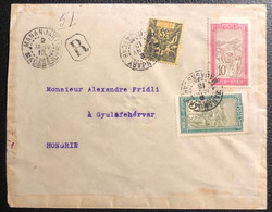 France Colonies Lettre Recommandé Mixte Anjouan N°17 & Madagascar N°97, 98 Oblitérés De Mananjary Pour La Hongrie TTB - Storia Postale