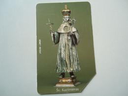 LITHUANIA  CARDS URMET  SV KAZIMIERAS STATUE - Kultur