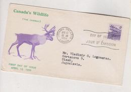 CANADA 1956  FDC Cover To Yugoslavia - Lettres & Documents