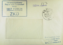 Brief Mit ZKD-Kastenstempel "Versorgungskontor Papier Und Bürobedarf Berlin 1017 BERLIN" Vom 13.7.69  Eing-ZKD-Nr. 857 - Cartas & Documentos