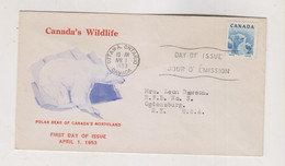 CANADA 1953  FDC Cover To Unted States - Cartas & Documentos