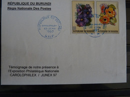 BURUNDI : 1989 :   N°  962-cu  B  Obli.  Sur Lettre Cachet "carolophilex/ Junex "   Cat.: 150€  Curiosité Sans La Valeur - Oblitérés