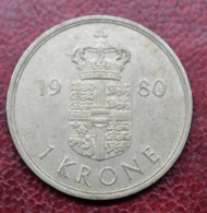 Coins Denmark 1 Krone - Margrethe II - Dänemark