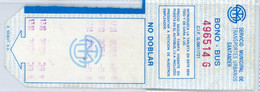 BILLETE BONO BUS DE SANTANDER (ESPAÑA) - Europe