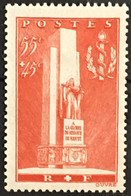 YT 395 (*) MH 1938 Service De Santé Militaire Lyon 55+45 Rouge (côte 13 Euros) France – Gelu - Unused Stamps