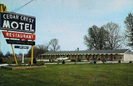 ► Greencastle (Indiana) The CEDAR CREST MOTEL And Restaurant 1950s - Other
