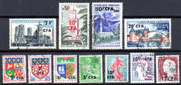 Réunion: Yvert N° 342/352A; 11 Valeurs - Usati