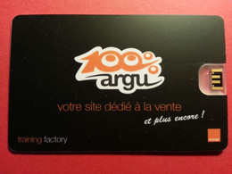 Carte 100% Argu Orange Training Factory Avec Puce Ou Sorte De Clef USB ? (BQ0621 - Origine Inconnue