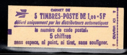 France Carnet 1972 C1a Sabine De Gandon Fermé - Blocs & Carnets