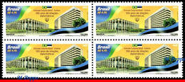 Ref. BR-V2021-21-Q BRAZIL 2021 ARCHITECTURE, JOINT ISSUE WITH ESTONIA,, ITAMARATY, FLAGS, BLOCK MNH 4V - Blocks & Kleinbögen