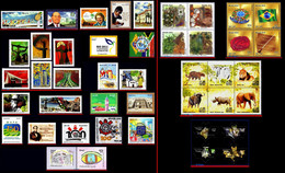 Ref. BR-Y2010-S BRAZIL 2010 ., ALL COMMEMORATIVE STAMPS, OF THE YEAR, ALL MNH 44V Sc# 3117~3150 - Años Completos