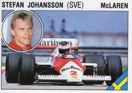 Panini Supersport Auto Sticker/Autocollant No 38  -  Stefan Johansson  -  McLaren F1 - Engelse Uitgave