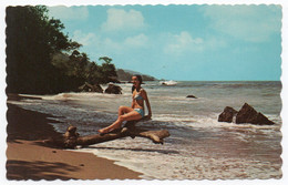 TRINIDAD & TOBAGO - SWIMMERS PARADISE-TOCO NORTH EAST TRINIDAD / BIKINI GIRL ON THE BEACH - Trinidad