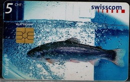 SWITZERLAND 2001 PHONECARDS FISHES USED VF!! - Fish