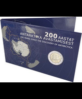 Estonie 2020 : 2€ Commémorative "200 Ans Découverte Antarctique" En Coincard BU - Disponible En France - Estonie