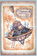 STEAMPUNK Whirligig UFO Unusual Alien Ship Graphic Russian New Postcard - Zonder Classificatie
