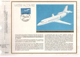 DOCUMENT FDC 1985 MYSTERE FALCON 900 - 1980-1989
