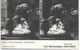 75 - PARIS - Jardin Du Luxembourg - Fontaine Médicis - N° 1 - Vue Stéréoscopique - ELD, Paris - Parcs, Jardins