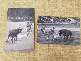 Corrida De Toros, Bull Fight, Lot De 2 Cartes Postales, Lot Of 2 Used Postcard - Corrida