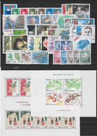 MONACO ANNEE COMPLETE 1981 MNH Neufs** - + BF19/20 - Preo 70/3 - Années Complètes