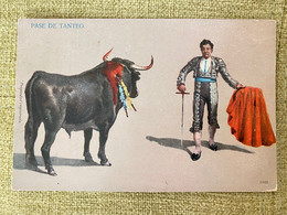 Corrida De Toros, Bull Fight, Pase De Tanteo, Postcard - Corrida