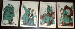 4 K.Hayd Art Nouveau Military Litho Serie WW1 - Moser