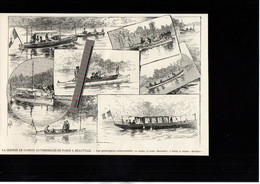 Gravure In-texte - Année 1903 - Course De Canots Automobiles De Paris à Deauville - Non Classificati
