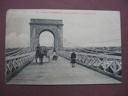 CPA 42 Pont D'ANDREZIEUX Avant L'Inondation Du 17 Octobre 1907 ANIMEE ATTELAGE & Enfant Cerceau & Lavandière Brouette - Andrézieux-Bouthéon