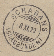 GR GRAUBÜNDEN  /  SCHARANS  1920  / AMTLICHE KIRCHENSACHE - Franchise