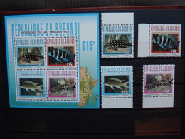 BURUNDI : 1996 : N° 1082 /85  **  + Bloc 137**  Cat.: 21€ - Unused Stamps