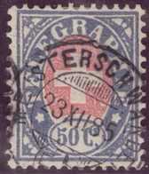 Heimat AG MEISTERSCHWANDEN 1885-12-23 Poststempel Auf 50Ct. Telegraphen-Marke Zu#16 - Telegrafo