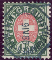 Heimat VD MONTREUX 1886-04-09 Telegraphen-Stempel Auf 1Fr. Telegraphen-Marke Zu#17 - Telegrafo