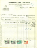 Oude Factuur Rubanerie Des Flandres Te Tielrode  : 1949 - Vestiario & Tessile