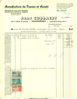 Oude Factuur Remy Cobbaert Te Vlezenbeek - Manufacture De Tresses Et Lacets  : 1949 - Kleding & Textiel