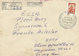 USSR Soviet Union Russia 1970 Ivano Frankovsk Ukraine Registered Cover - Cartas