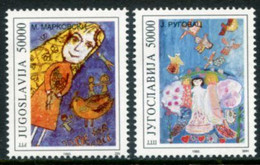 YUGOSLAVIA 1993 Children's Drawings  MNH / **.  Michel 2599-600 - Unused Stamps