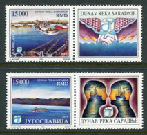 YUGOSLAVIA 1993 Danube Cooperation With Labels  MNH / **.  Michel 2628-29 - Ongebruikt