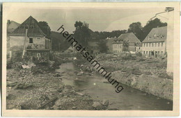 Berggiesshübel Nach Der Hochwasserkatastrophe Juli 1927 - Hammer' S Restaurant - Foto-Ansichtskarte - Bad Gottleuba-Berggiesshübel