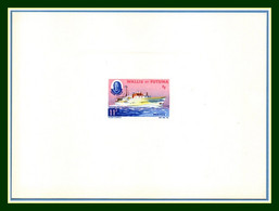 Wallis Et Futuna Epreuve De Luxe N° 171 ** MNH Bateau Reine Amélia 1965 Boat - Imperforates, Proofs & Errors