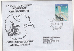 Ross Dependency 1998 Cover Antarctic Futured Workshop Ca Ross Christchurch 28 AP 91 (GPA125) - Storia Postale