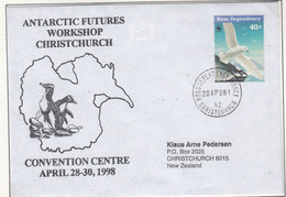 Ross Dependency 1998 Cover Antarctic Futured Workshop Ca Ross Christchurch 28 AP 91 (GPA125) - Lettres & Documents