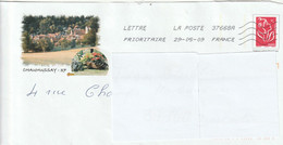 LETTRE CIRCULÉE PRÊT A POSTER -DEP. 37- CHAUMUSSAY -REPIQUAGE MARIANNE LAMOUCHE - REF MS - PAP: Aufdrucke/Lamouche