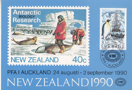 New Zealand 1990 Sweden Souvenir Card (GPA130B) - Événements & Commémorations