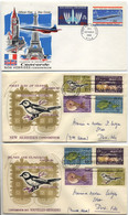 1963-68 NOUVELLES HEBRIDES 3 LETTRES PREMIER JOUR SERIE COURANTE ET CONCORDE - Brieven En Documenten