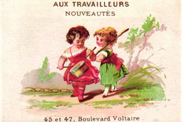 2 Calendriers Aux  Travailleurs Nouveautés 1876 Boulevard Voltaire Paris  Litho - Small : ...-1900