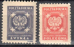 Poland 1946 - Official Stamps - Mi.23-24A - MNH(**) - Officials