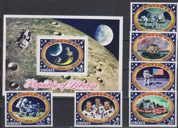 SPACE - LIBERIA - Apollo 14 - S/S+Set Perf. MNH - Sammlungen