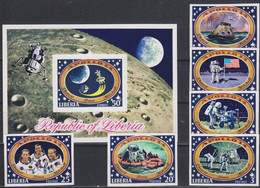 SPACE - LIBERIA - Apollo 14 - S/S+Set Imperf. MNH - Collezioni