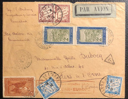 1ER COURRIER REGULIER AERIEN MADAGASCAR - EUROPE, LETTRE PAR AVION DE MAHANORO 27/7/1934 POUR FLERS + TAXE !!! - Cartas & Documentos